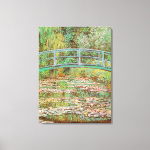 Waterlelies en het Japanse Fijne Art. van Monet Canvas Afdruk