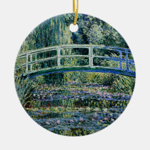 "Waterlelies en Japanse Brug" Keramisch Ornament