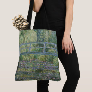 Waterlelies en Japanse voetgangersbrug Tote Bag