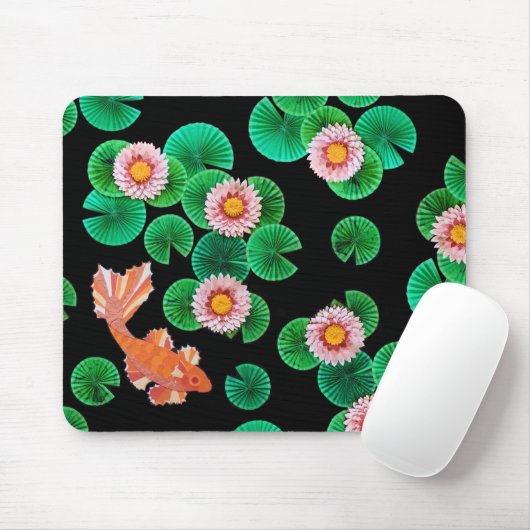 Waterlelies en Koi Fish Mousepad Muismat (Met muis)