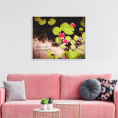Waterlelies en koivijver canvas afdruk (Insitu (Woonkamer))