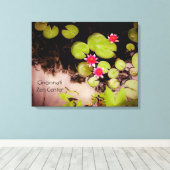 Waterlelies en koivijver canvas afdruk (Insitu (Houten vloer))