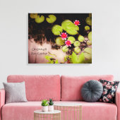 Waterlelies en koivijver canvas afdruk (Insitu (Woonkamer))