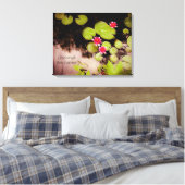 Waterlelies en koivijver canvas afdruk (Insitu (Slaapkamer))
