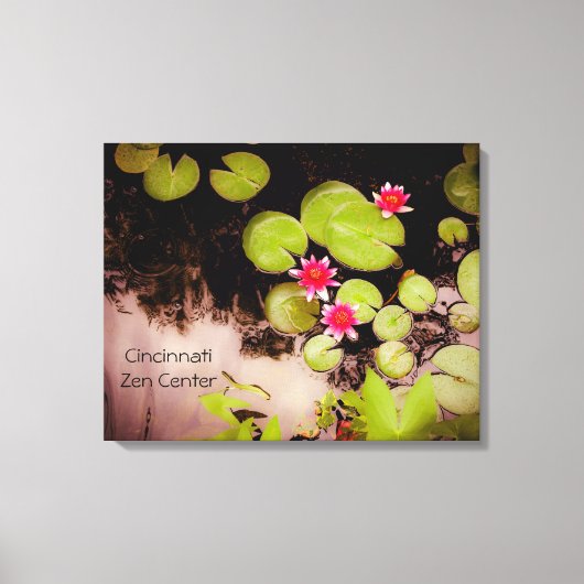 Waterlelies en koivijver canvas afdruk (Voorkant)