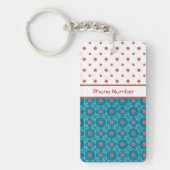 Waterlelies en libellen, aangepaste Sleutelhanger (Voorkant)