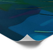 Waterlelies en lotusbloemen waterverf schilderij poster (Hoek)