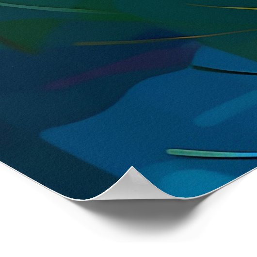 Waterlelies en lotusbloemen waterverf schilderij poster (Hoek)