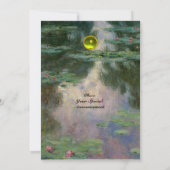WATERLELIES /GELE EDELSTEEN MONOGRAM KAART (Achterkant)