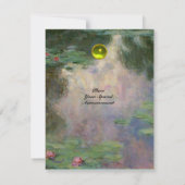 WATERLELIES /GELE EDELSTEEN MONOGRAM KAART (Achterkant)