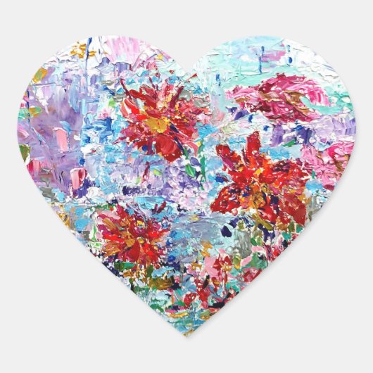 Waterlelies Hart Sticker (Voorkant)