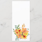 Waterlelies in aquarel elegante bloemige minimalis menu (Achterkant)