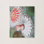 Waterlelies in een vijver in de tuin legpuzzel (Verticaal)