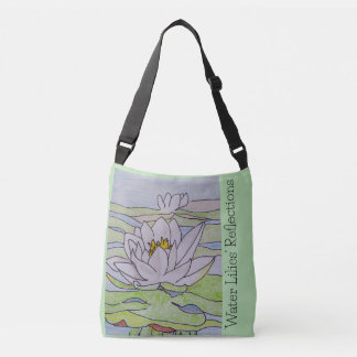 Waterlelies in het water crossbody tas