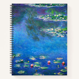 Waterlelies in oude stijl door Claude Monet Notitieboek