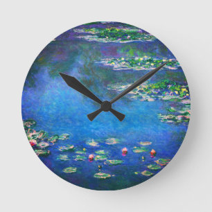 Waterlelies in oude stijl door Claude Monet Ronde Klok