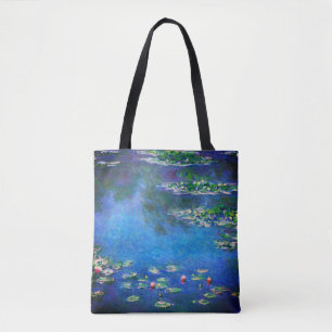 Waterlelies in oude stijl door Claude Monet Tote Bag