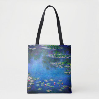 Waterlelies in oude stijl door Claude Monet Tote Bag