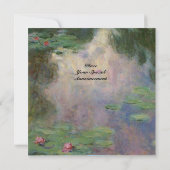 WATERLELIES IN ROZE GROEN BLAUW REFLECTIES KAART (Achterkant)