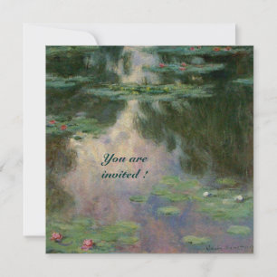 WATERLELIES IN ROZE GROEN BLAUW REFLECTIES KAART