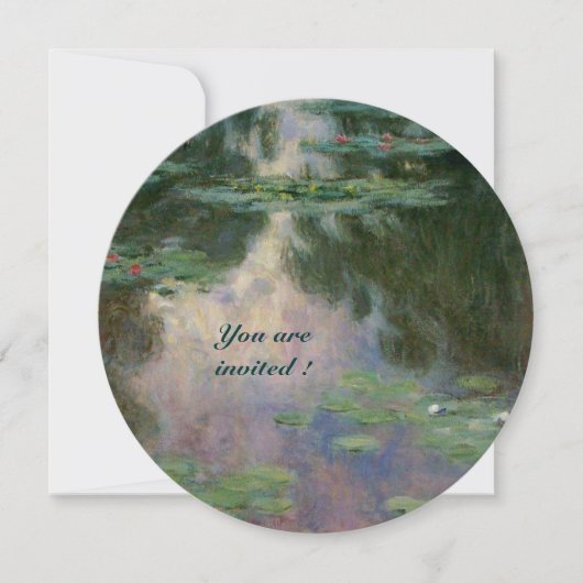 WATERLELIES IN ROZE GROEN BLAUW REFLECTIES KAART (Voorkant)