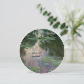 WATERLELIES IN ROZE GROEN BLAUW REFLECTIES KAART (Staand voorkant)