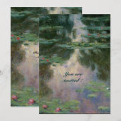 WATERLELIES IN ROZE GROEN BLAUW REFLECTIES KAART (Voorkant / Achterkant)