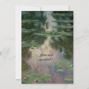 WATERLELIES IN ROZE GROEN BLAUW REFLECTIES KAART