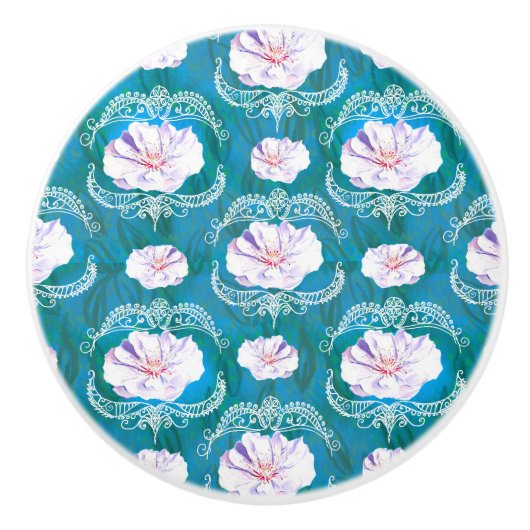 Waterlelies Keramische Knop (Voorkant)