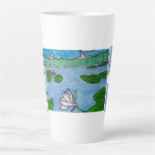 Waterlelies Latte Mok (Voorkant)