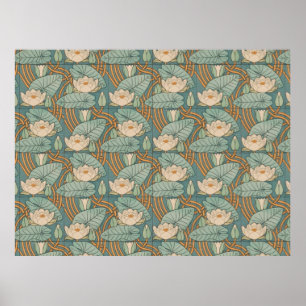 Waterlelies Lelie Art Nouveau Natuur Poster