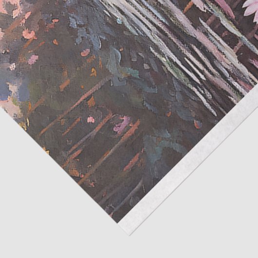 Waterlelies Lelie Pads Schilderij Decoupage Tissuepapier (Detail)