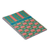 Waterlelies, libellen, strepen spiraal Notitieboek (Rechterzijde)