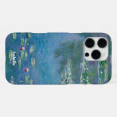 Waterlelies met eigen naam van Claude Monet iPhone Hoesje (Achterkant horizontaal)