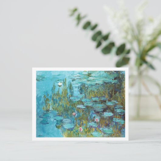 Waterlelies Nymphaeas Claude Monet Briefkaart (Staand voorkant)