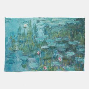 Waterlelies, Olie-schilderij, Claude Monet Theedoek
