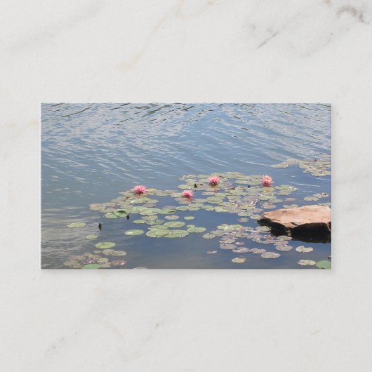 Waterlelies op het water visitekaartje (Voorkant)