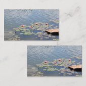 Waterlelies op het water visitekaartje (Voorkant / Achterkant)
