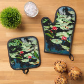 Waterlelies Ovenwant & Pannenlap Set (Top down)