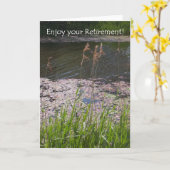 Waterlelies Pensioen Kaart (Gele Bloem)