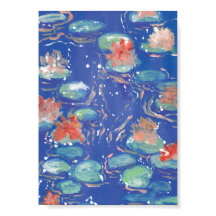 Waterlelies Print, Waarde Poster Papier (Matte)