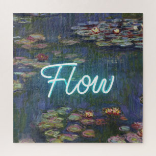 Waterlelies Remix – Neon “FLOW” Muurkunst & Cadeau Legpuzzel
