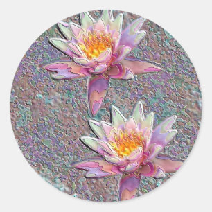 Waterlelies Ronde Sticker