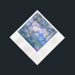 Waterlelies Servetten<br><div class="desc">.Water Lilies is een serie van meer dan 200 olieschilderijen van de Franse impressionist Claude Monet. Dit schilderij,  voltooid in 1919,  heeft schaduwen van blauw en roze.</div>