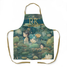 Waterlelies sprookjesachtige groene tinten op maat