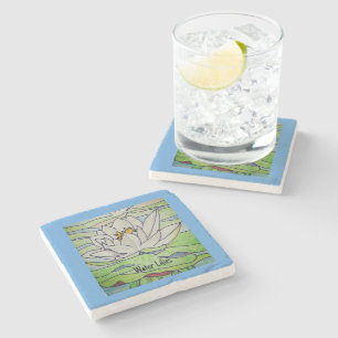 Waterlelies Stenen Onderzetter