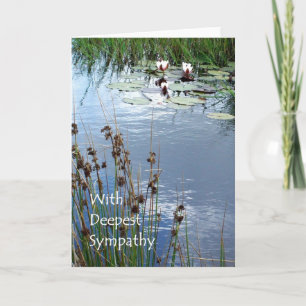 Waterlelies Sympathy Card Kaart