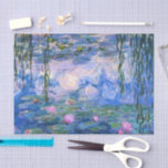 Waterlelies Tissuepapier<br><div class="desc">.Water Lilies is een serie van meer dan 200 olieschilderijen van de Franse impressionist Claude Monet. Dit schilderij,  voltooid in 1919,  heeft schaduwen van blauw en roze.</div>
