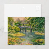 Waterlelies van Claude Monet, Brug, Zonsondergang Briefkaart (Voorkant / Achterkant)