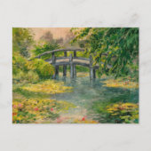 Waterlelies van Claude Monet, Brug, Zonsondergang Briefkaart (Voorkant)